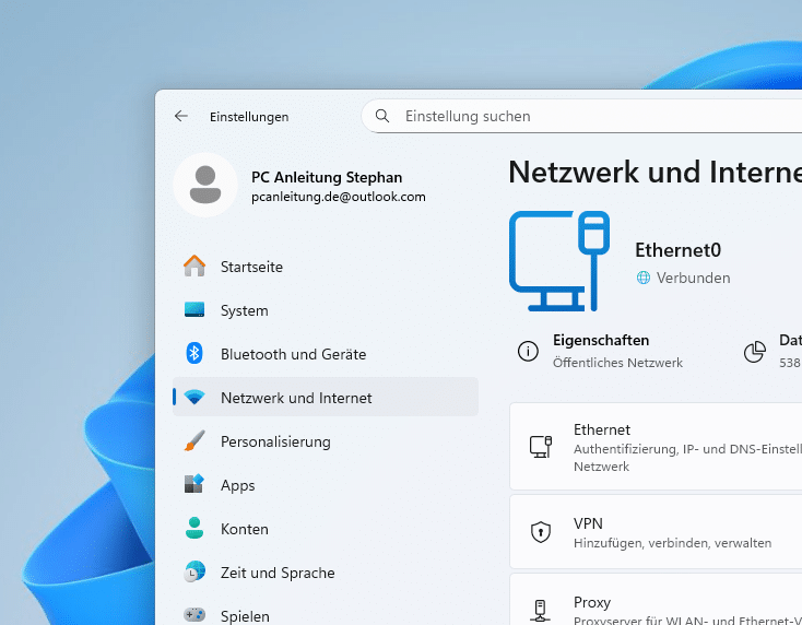 Netzwerk und Internet