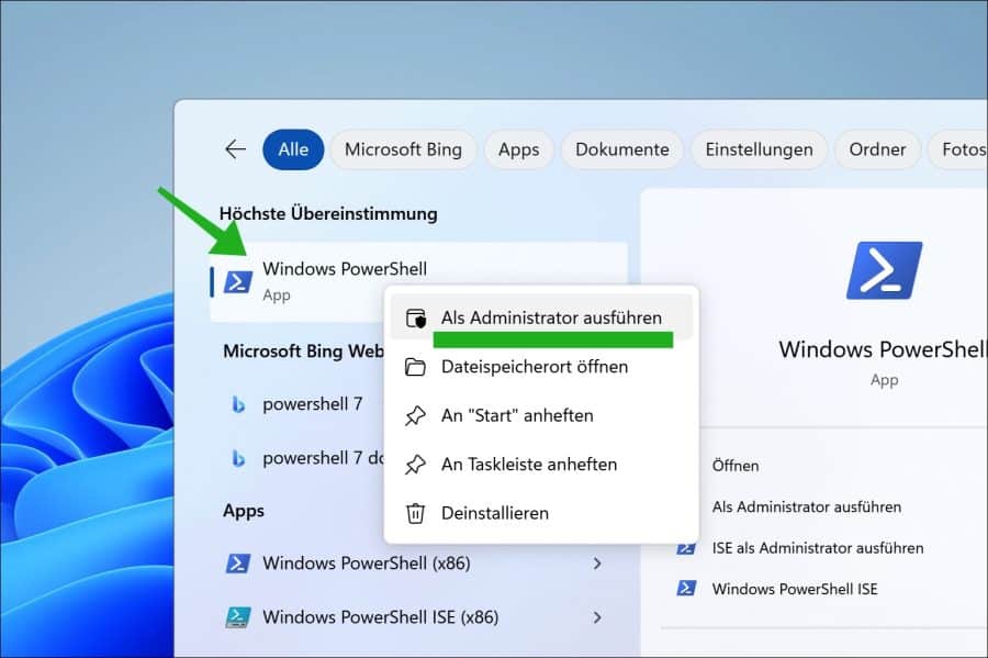 Als Administrator austuhren