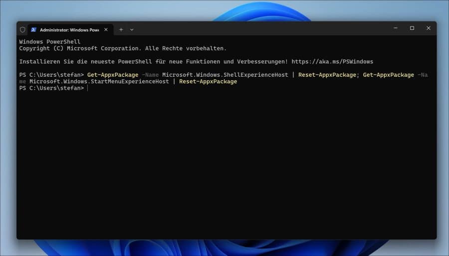 Windows-Benachrichtigungen, Startmenü und Aktionszentrum reparieren