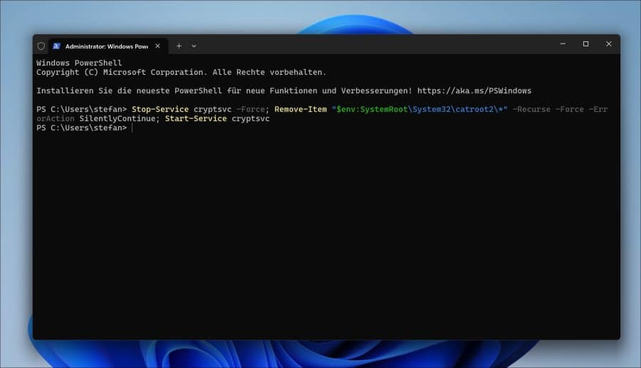 Windows Update-Identität zurücksetzen