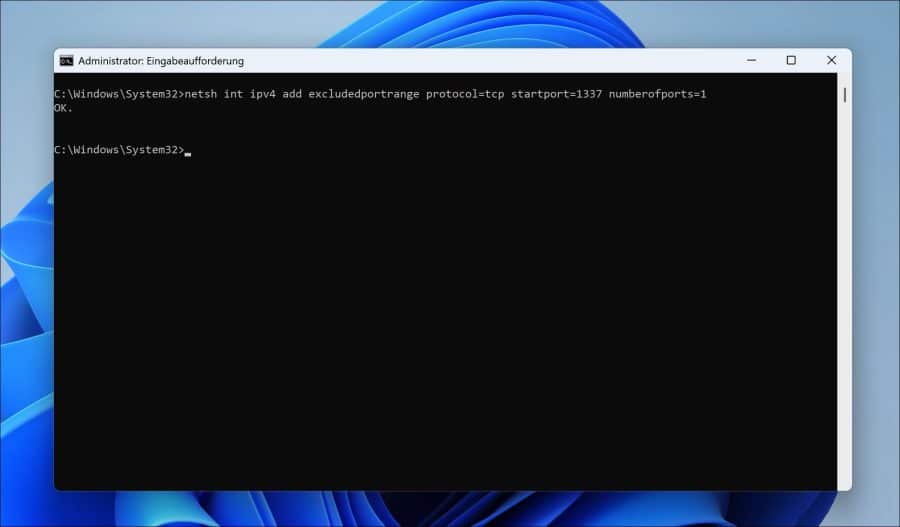 einen Port reservieren